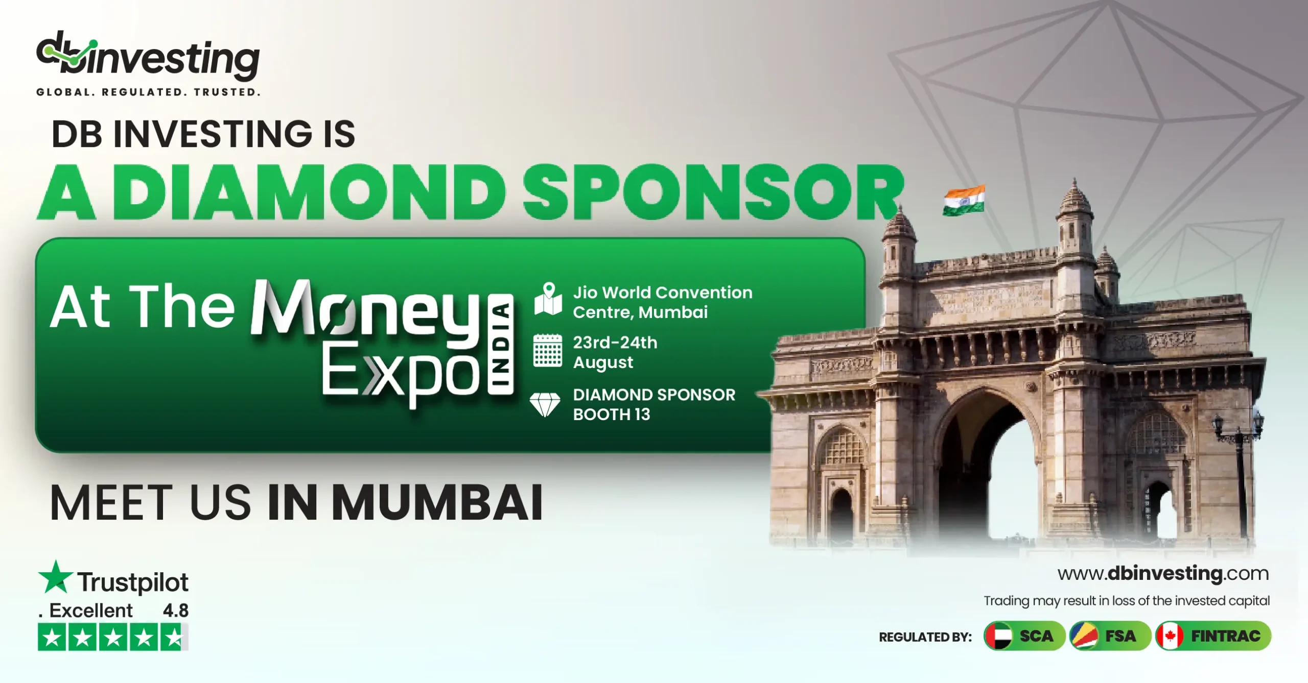 DB Investing to Join Money Expo India 2025 as a Diamond Sponsor — Meet Us in Mumbai (Booth #13)